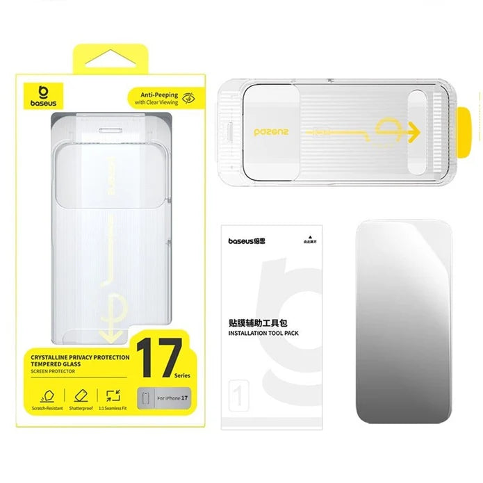 Baseus Crystalline Privacy Screen Protector for iPhone 17