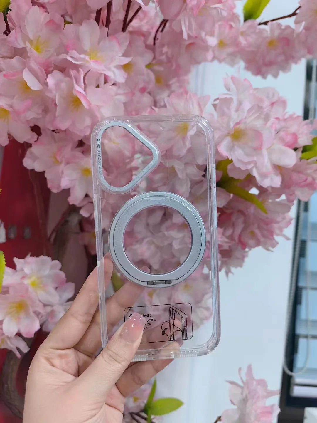 Apple iPhone 17 Clear case 360° Rotatable Ring Stand Compatible With Magsafe