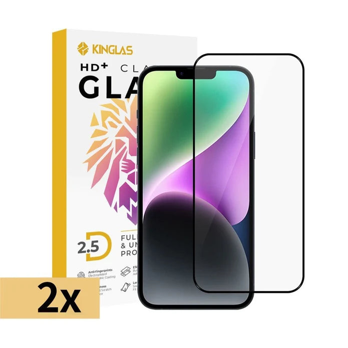 Kinglas iPhone 17 Air 9H Tempered Glass Screen Protector 2-Pack 6.5-Inch Display