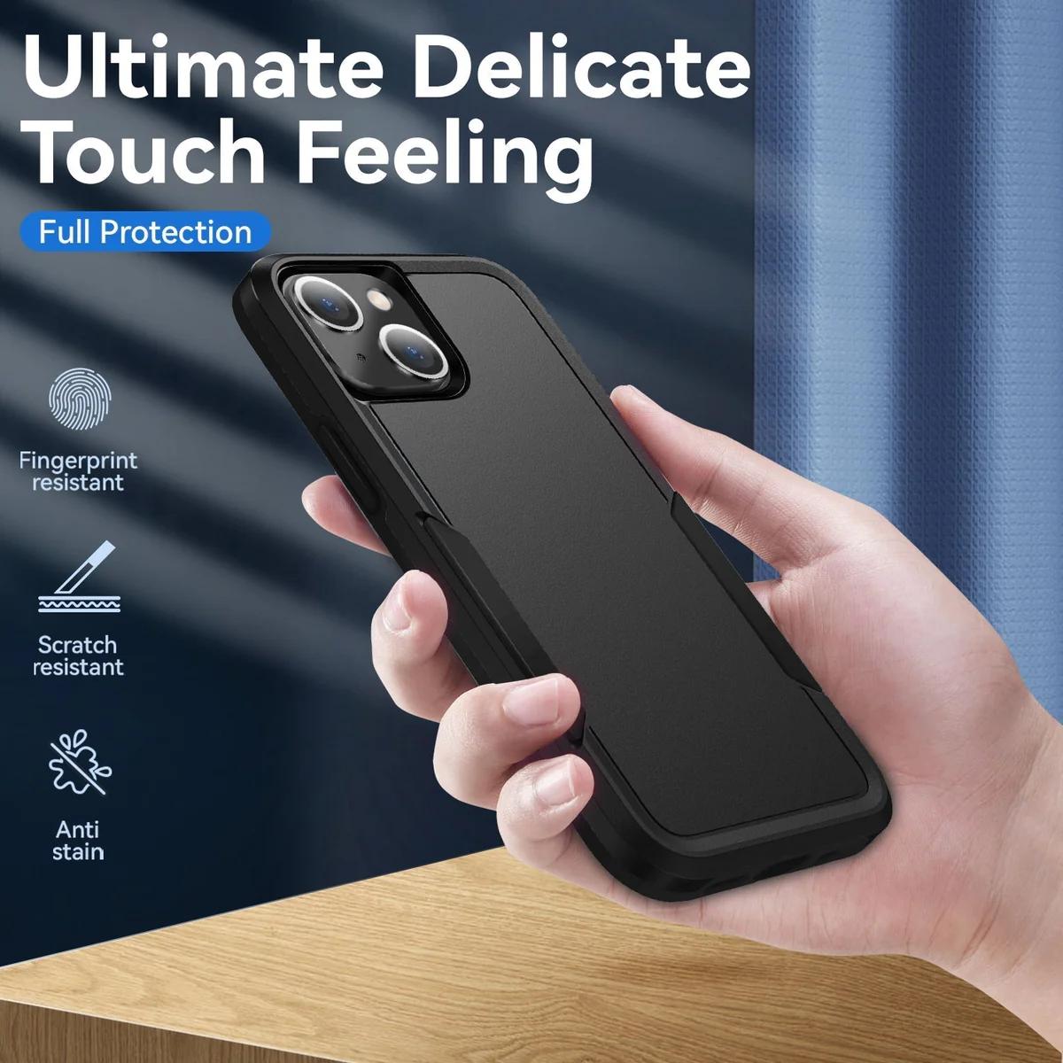 Apple iPhone 17 Black Armor Light Case Compatible With Magsafe
